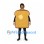 Toast Mascot Costume with Butter Pat and Open Face Design