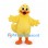 Duck Mascot Costume in Yellow with Rounded Body and Wing Arms