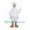 Goose Mascot Costume in White with Long Neck and Tan Feet