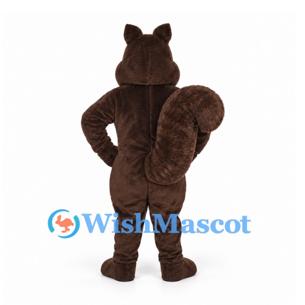 Squirrel Mascot Costume in Brown with Large Bushy Tail