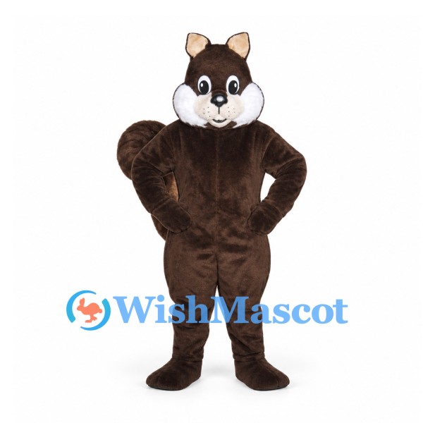 Squirrel Mascot Costume in Brown with Large Bushy Tail