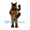 Squirrel Mascot Costume in Dark Brown with Large Curved Tail