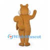 Squirrel Mascot Costume in Tan with Cream Belly and Large Tail