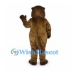 Beaver Mascot Costume in Brown with Rounded Body and Flat Tail
