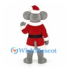 Mouse Mascot Costume with Red Santa Jacket and Shorts