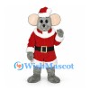 Mouse Mascot Costume with Red Santa Jacket and Shorts