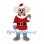 Mouse Mascot Costume with Red Santa Jacket and Shorts