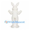 Rabbit Mascot Costume in White with Pink Nose and Ears