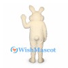 Rabbit Mascot Costume in Cream with Pink Belly and Fluffy Cheeks