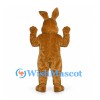 Rabbit Mascot Costume in Golden Brown with Buck Teeth