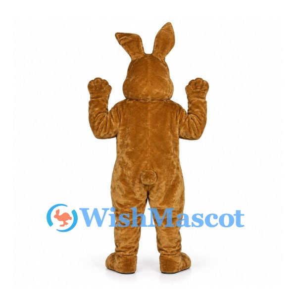 Rabbit Mascot Costume in Golden Brown with Buck Teeth