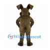 Rabbit Mascot Costume in Dark Brown with Floppy Ears