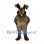 Rabbit Mascot Costume in Dark Brown with Floppy Ears