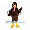 Turkey Mascot Costume in Brown with Layered Fan Tail