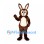 Rabbit Mascot Costume in Brown with White Belly and Round Cheeks