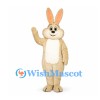 Rabbit Mascot Costume in Tan with White Belly and Orange Inner Ears