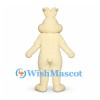 Rabbit Mascot Costume in Cream with Peach Belly and Folded Ears