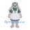 Rabbit Mascot Costume with Green Floral Dress and White Apron
