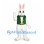 Rabbit Mascot Costume in White with Green Vest and Bow Tie