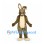 Rabbit Mascot Costume in Brown with Cream Belly and One Floppy Ear
