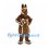 Rabbit Mascot Costume in Chocolate Brown with Floral Decorations