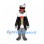 Rabbit Mascot Costume in Gray with Black Tailcoat and Top Hat