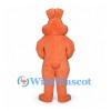 Rabbit Mascot Costume in Orange with Cream Belly and Floppy Ears