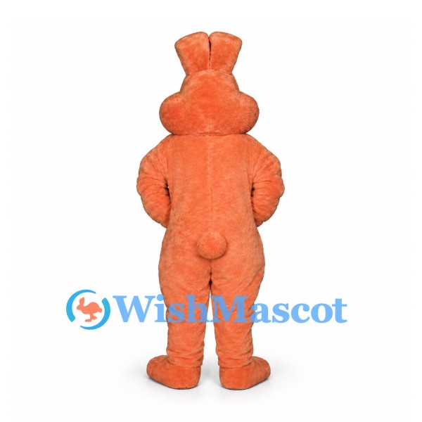 Rabbit Mascot Costume in Orange with Cream Belly and Floppy Ears