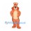 Rabbit Mascot Costume in Orange with Cream Belly and Floppy Ears