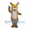 Rabbit Mascot Costume in Brown with Yellow Top Hat
