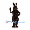 Rabbit Mascot Costume in Chocolate Brown with Cream Trim and Flowers