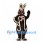 Rabbit Mascot Costume in Chocolate Brown with Cream Trim and Flowers