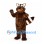 Raccoon Mascot Costume in Brown with White Eye Markings and Ringed Tail