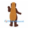 Hedgehog Mascot Costume in Brown with Long Golden Back Spines