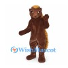 Hedgehog Mascot Costume in Brown with Long Golden Back Spines