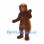 Hedgehog Mascot Costume in Brown with Long Golden Back Spines