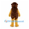 Hedgehog Mascot Costume in Yellow with Brown Shaggy Back