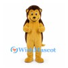 Hedgehog Mascot Costume in Yellow with Brown Shaggy Back