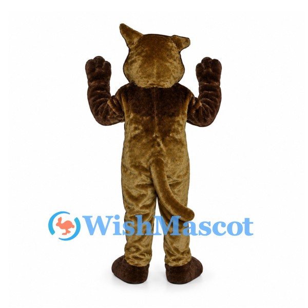 Squirrel Mascot Costume in Brown with Blue Eyes and Curled Tail