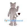 Raccoon Mascot Costume in Light Gray with Dark Eye Patches