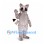 Raccoon Mascot Costume in Light Gray with Dark Eye Patches