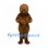 Porcupine Mascot Costume in Brown with Cream Back Quills