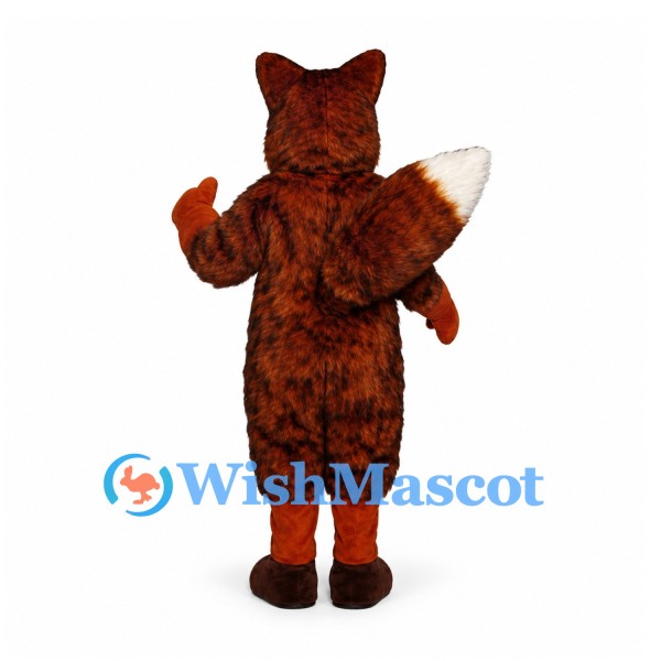 Fox Mascot Costume in Rust Brown with Long White Chest