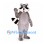 Raccoon Mascot Costume in Gray with Black Eye Mask and Ringed Tail