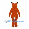 Fox Mascot Costume in Orange with White Belly and Black Ears