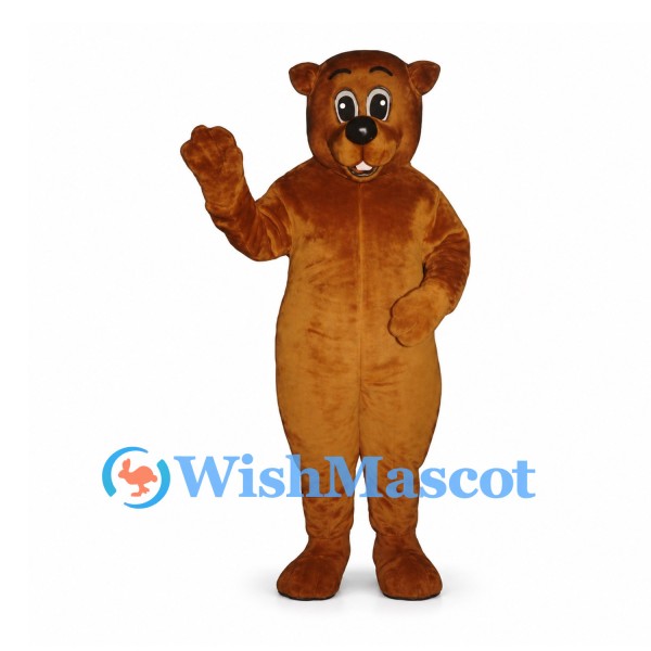 Beaver Mascot Costume in Brown with Long Flat Tail