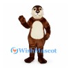 Beaver Mascot Costume in Dark Brown with Cream Belly