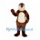 Beaver Mascot Costume in Dark Brown with Cream Belly