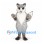 Wolf Mascot Costume in Gray with White Chest and Bushy Tail