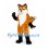 Fox Mascot Costume in Orange with White Chest and Black Paws